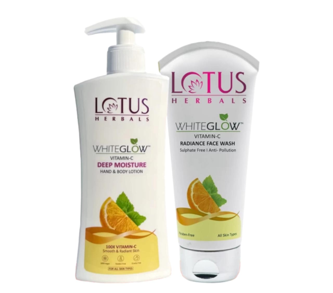Lotus Herbals WhiteGlow Vitamin C Radiance Facewash And Body Lotion Combo